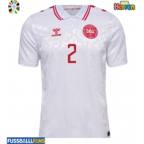 Dänemark Joachim Andersen #2 Auswärtstrikot EM 2024 Kurzarm